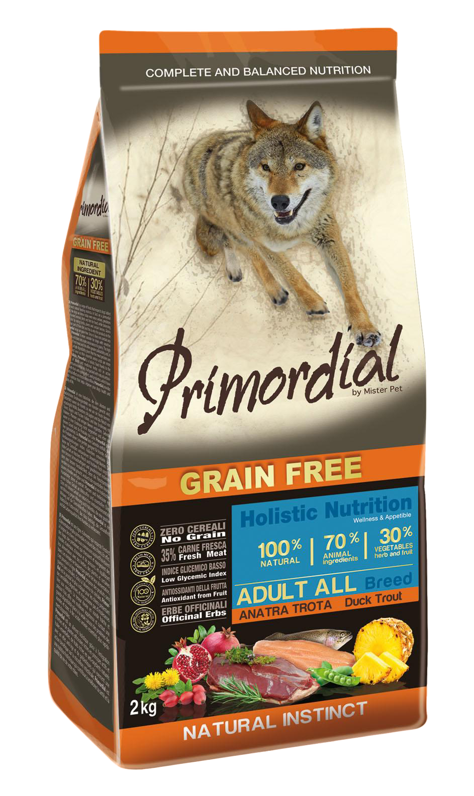 Primordial GF Adult Trout & Duck 12 kg - ZALEPENÝ OBAL
