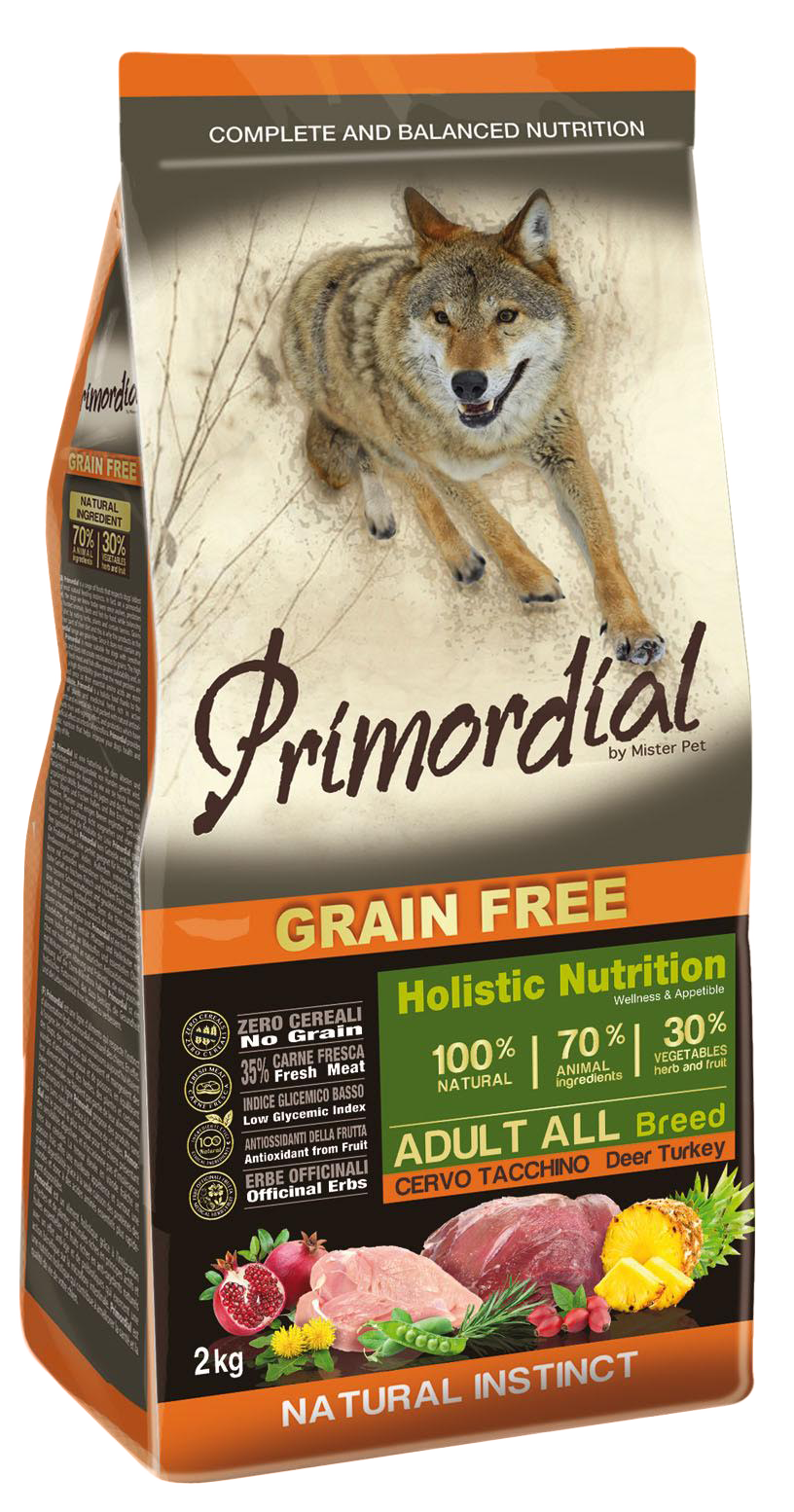 Primordial GF Adult Deer & Turkey 12 kg - Zalepený obal