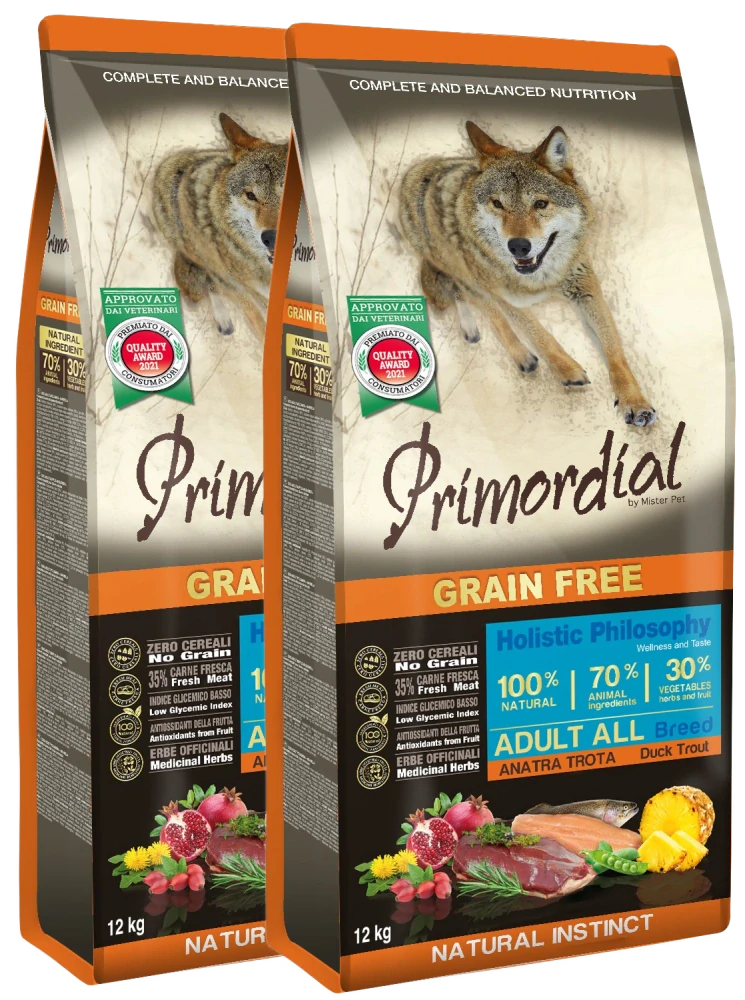 Primordial GF Adult Trout & Duck 2x12 kg
