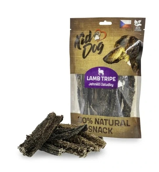 KIDDOG 100% Natural Snack, jehněčí žaludek, 12 cm / 100 g