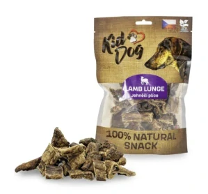 KIDDOG 100% Natural Snack, jehněčí plíce 2-4 cm / 80 g