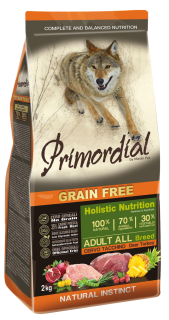 Primordial GF Adult Deer & Turkey 12 kg - Zalepený obal
